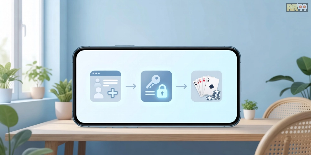 Hướng dẫn từng bước đăng ký và chơi game bài trên RR99 từ A đến Z.