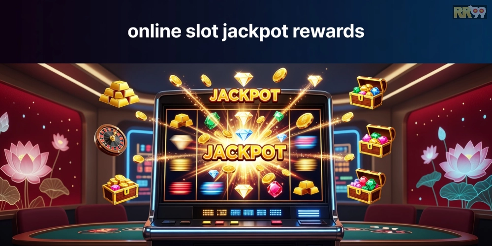 Khái niệm nổ hũ đổi thưởng rr99 được minh họa qua biểu tượng jackpot hấp dẫn